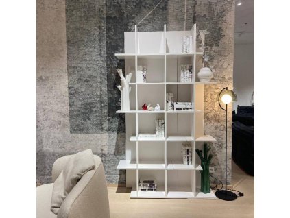 OKA dvojitý policový díl bílý lak