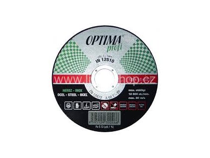 Řezný kotouč OPTIMAprofi 125x1,0x22,2  IN12510 INOX rovný