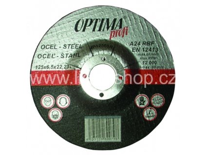 Brusný kotouč OPTIMAFLEX 125x6,5x22,2 IO12565R OCEL A24 RBF