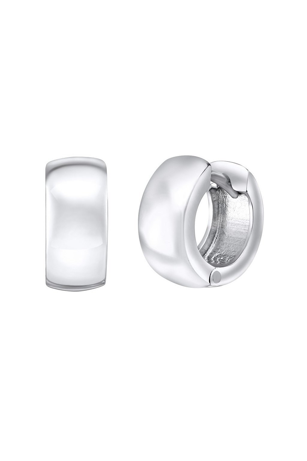 Strieborné kruhové náušnice leštené 14 mm