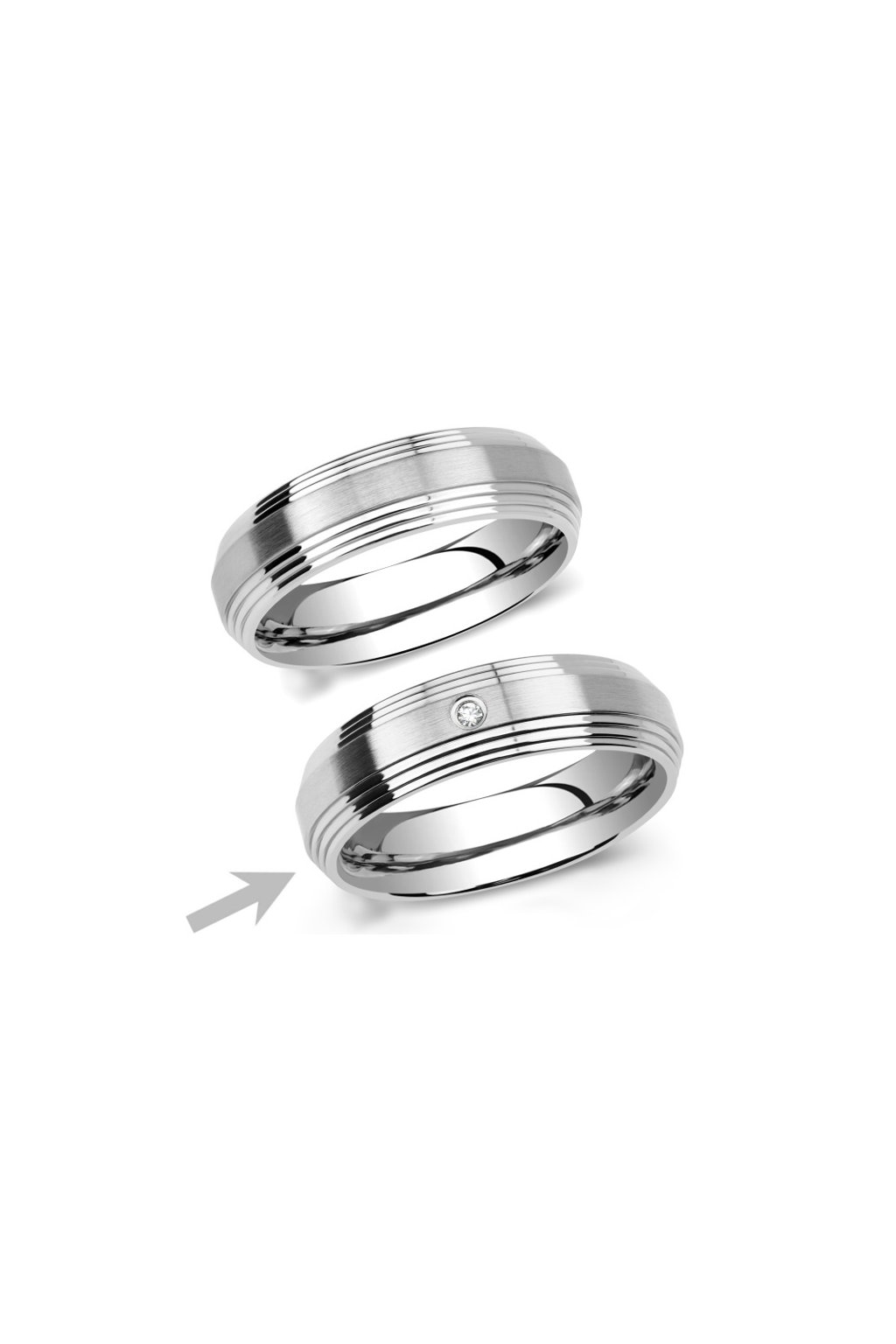 Oceľový prsteň pre ženy RRC2030-Z