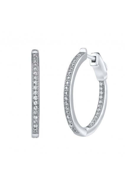Strieborné kruhové náušnice MILLA 22 mm