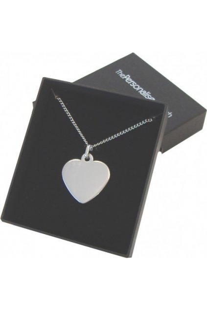 Prívesok z chirurgickej ocele srdce - stredné