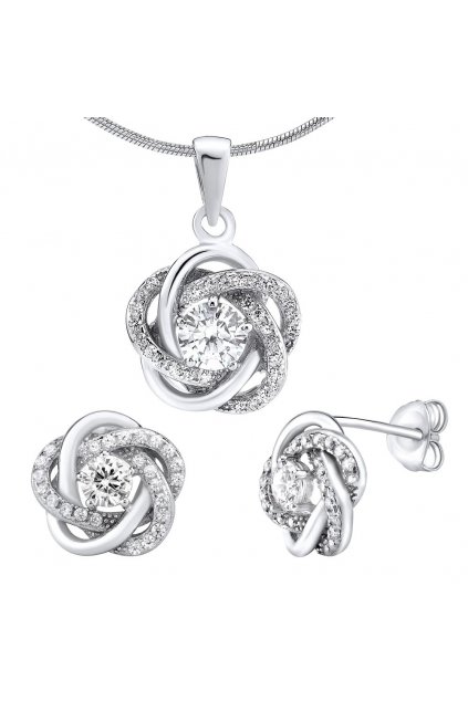 Strieborný set šperkov Rosalyn - náušnice a prívesok