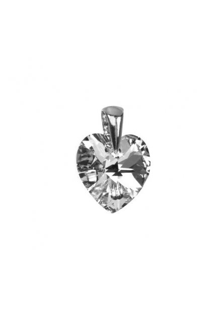 Strieborný prívesok Xilion Heart 14mm Argent vyrobený so Swarovski® Crystals