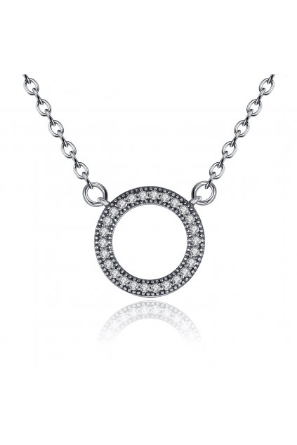 Strieborný náhrdelník kruh