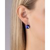 Strieborné náušnice Swarovski® Crystals rivoli 12mm - modré