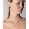 Strieborné náušnice kocky s AB Swarovski® Crystals