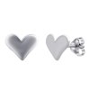 Strieborné náušnice srdiečka