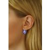 Strieborné náušnice so Swarovski® Crystals Baguette tanzanite