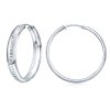 Strieborné náušnice kruhy 30 mm s ozdobným rytím