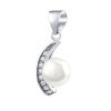 Strieborný prívesok ADELINA s bielou perlou