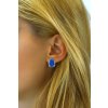 Strieborné náušnice so Swarovski® Crystals 14 mm modré
