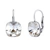 Strieborné náušnice so Swarovski® Crystals square 10 mm