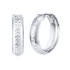 Obľúbené strieborné náušnice so vzorom - kruhy 5 x 20 mm