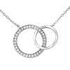 Strieborný náhrdelník TOGETHER FOREVER spojené dva kruhy