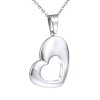 Oceľový prívesok Srdce vrátane retiazky 45 cm