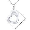 Oceľový prívesok Srdce vrátane retiazky 45 cm