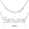 Strieborná retiazka s menom Barbora