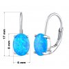 Strieborné náušnice s modrým opálom