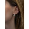 Strieborné náušnice s bielym opálom