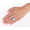 Strieborný prsteň s prírodným kameňom Larimar