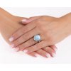 Strieborný prsteň s prírodným kameňom Larimar
