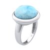 Strieborný prsteň s prírodným kameňom Larimar