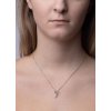 Strieborný náhrdelník s pierkom so Swarovski ® Zirconia