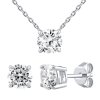 Strieborný darčekový set so Swarovski ® Zirconia 6,5 mm