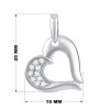 Strieborný prívesok srdce