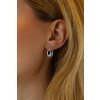 Strieborné náušnice s prírodným zafírom