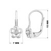 Strieborné detské náušnice kvetinky so Swarovski ® zirkónmi