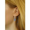 Visiace strieborné náušnice so Swarovski ® zirkónmi