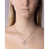 Strieborný prívesok SRDCE s modrými Swarovski ® Zirconia