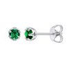 Strieborné náušnice s prírodným zeleným topásom Swarovski Gemstones
