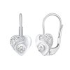 Strieborné náušnice srdce sa Swarovski ® Zirconia