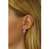 Strieborné náušnice modré so Swarovski ® Zirconia