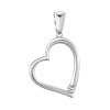 Strieborný prívesok so zirkónmi SRDCE