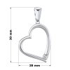 Strieborný prívesok so zirkónmi SRDCE