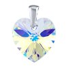 Strieborný prívesok Srdce Crystal AB 18mm so Swarovski® Crystals