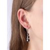 Strieborné náušnice s čiernou Swarovski ® perlou
