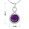 Strieborný prívesok s prírodným Ametystom