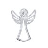 Strieborný prívesok anjel so zirkónom