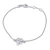Strieborný náramok s príveskom - štvorlístok