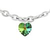 Oceľový náramok so Swarovski® Crystals Srdce 14mm Vitrail Medium
