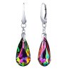 Strieborné náušnice náušnice Kvapka 24mm Vitrail Medium so Swarovski® Crystals