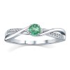 Strieborný prsteň s pravým Smaragdom a Brilliance Zirconia
