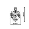 Strieborný prívesok Xilion Heart 14mm Argent vyrobený so Swarovski® Crystals