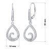 Strieborné náušnice kvapky s háčikom